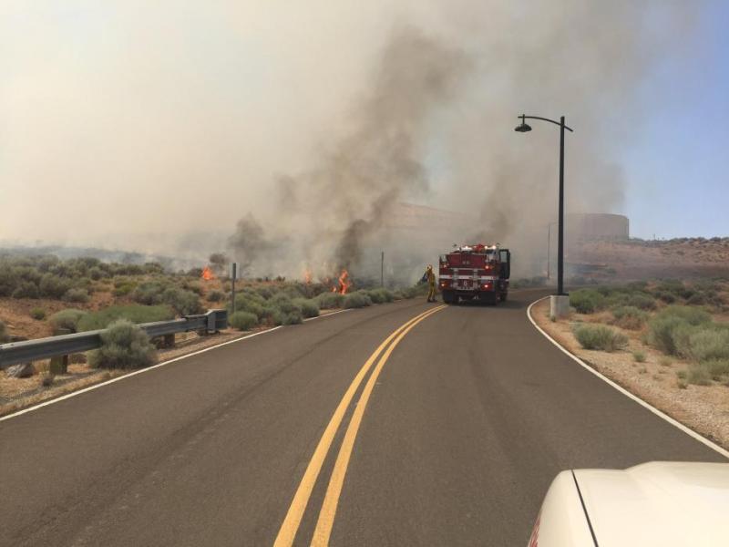 The Earthstone Fire has grown to 3,000 acres. Photo by Reno Fire Department.