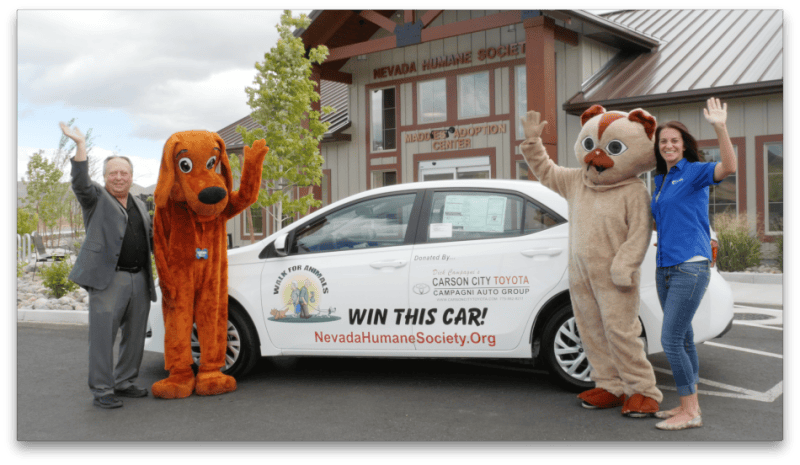 Win this car courtesy of Dick Campagni’s Carson City Toyota.