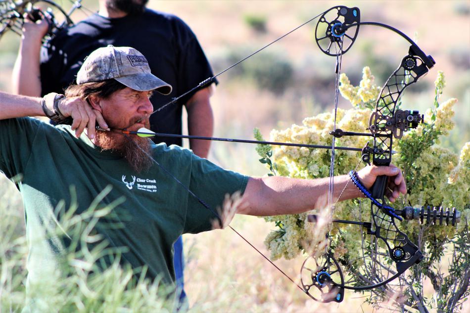 An archer on the competitive course.