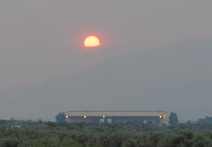Smoke-filled skies will continue around Carson City. Photo of Wednesday night's sunset by Scott McDaniel