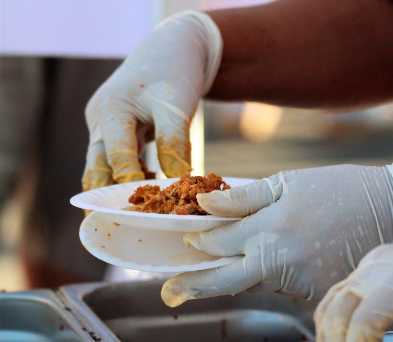 Homemade tamale filling from the Lady Tamales.