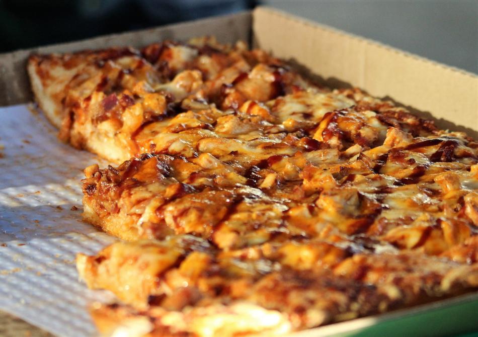 Barbecue chicken pizza from Wally's Pizza and Subs.