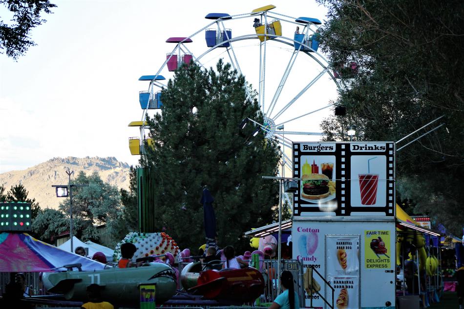 A Ferris Wheel towers above the midway Wednesday at the Carson City Fair.