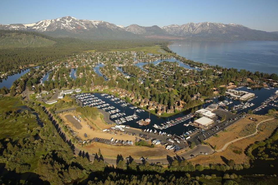 The Tahoe Keys community, built in the 1960s, illustrates the challenge of balancing the natural and human environments.