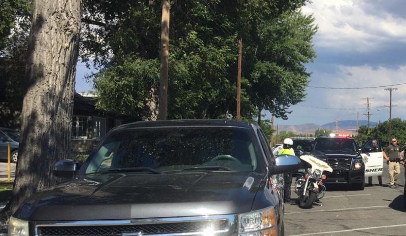 The Friday afternoon pursuit ended on John Street with an arrest.