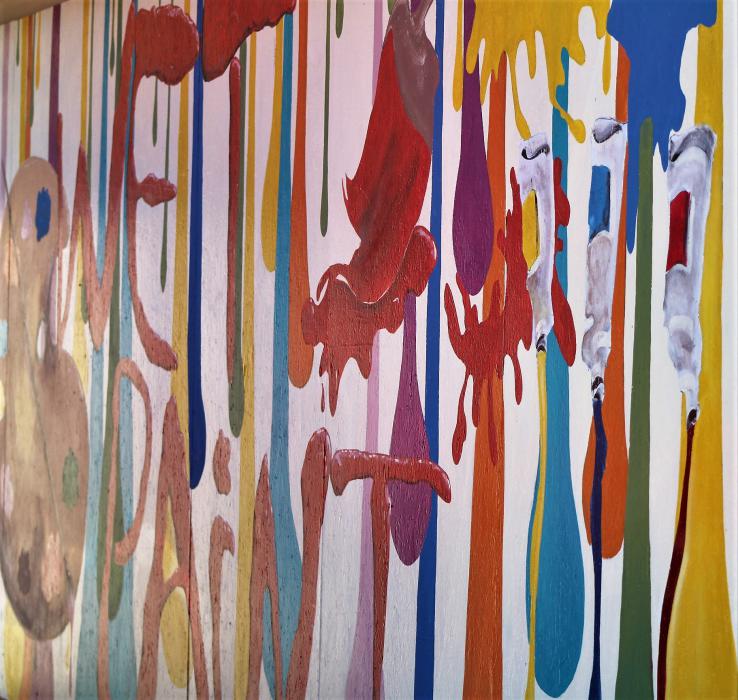 A mural on the west wall of the new Artsy Fartsy Creative Center.