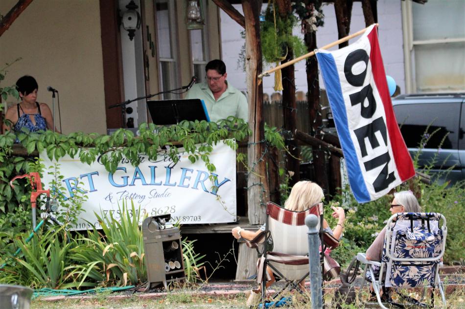 Live music and wine at Carson City Art Gallery on Curry Street.