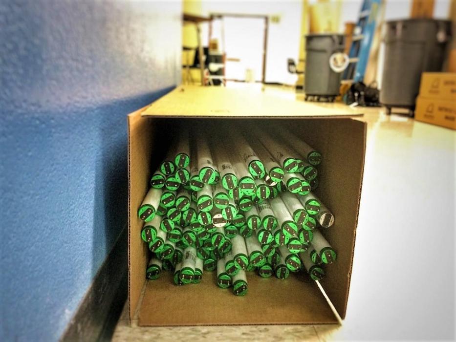 Photo courtesy Dan Davis. A box of brand new LED light bulbs.