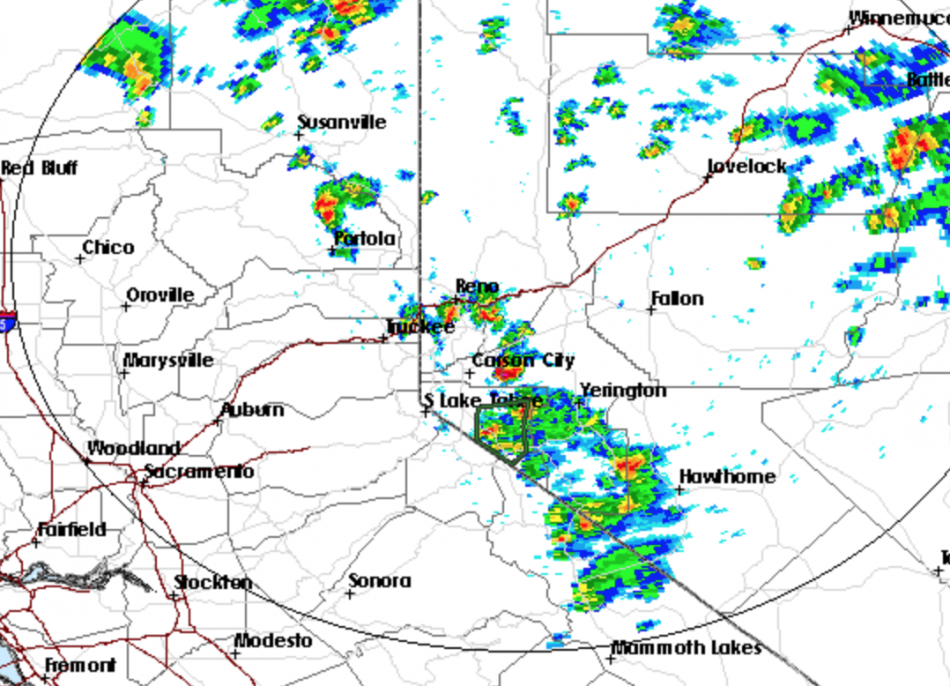 Strong thunderstorm are moving into Carson City, Lyon County and Douglas County.