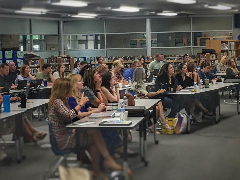 Emergency response team members and administrators from the Carson City School District received safety training at CMS.