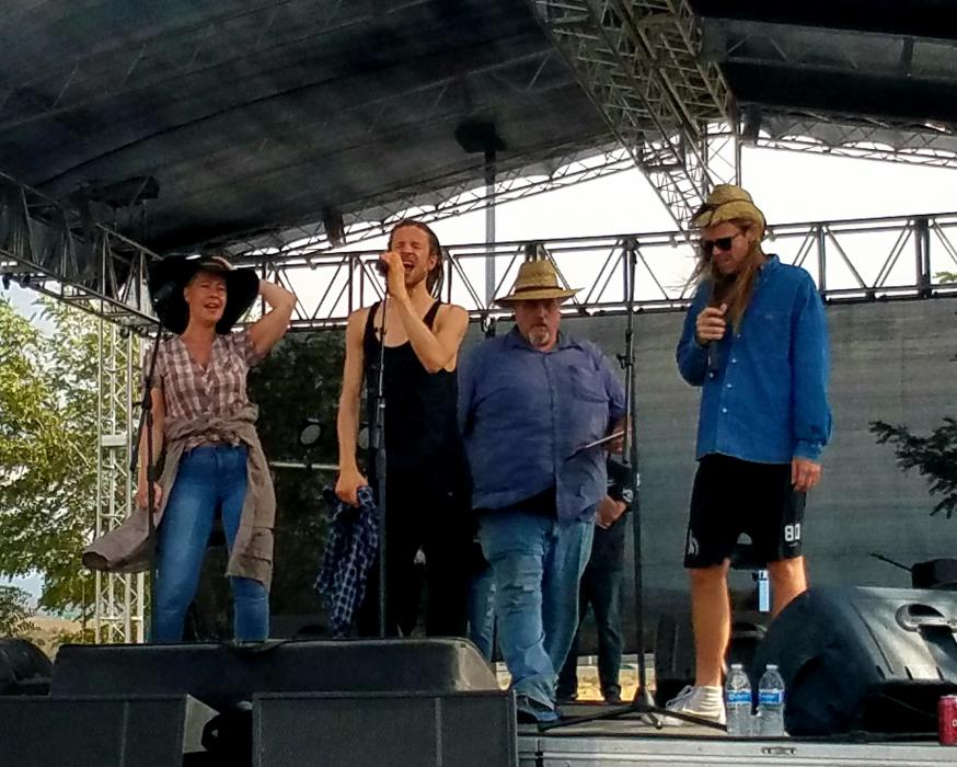 Rednex does a sound check Friday on stage at Battle Born Harley Davidson.
