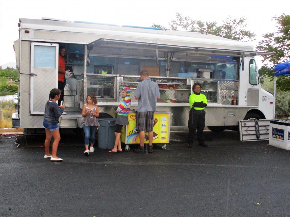 Photo by Isaiah Burrows. Food truck at Battle Born Harley Davidson Saturday.
