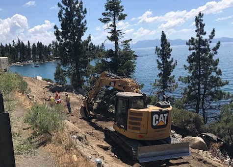 Construction work this summer on State Route 28 at Lake Tahoe. Photo courtesy of NDOT