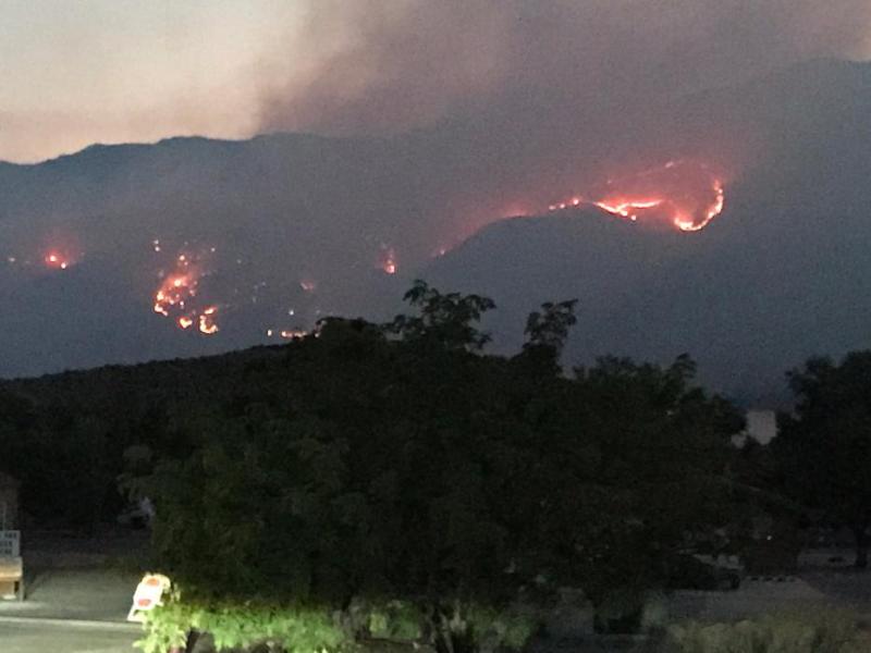 The Slinkard Fire on Wednesday night. Photo by Douglas County Sheriff's Office.