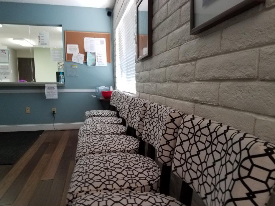 Waiting room inside The Life Change Center.