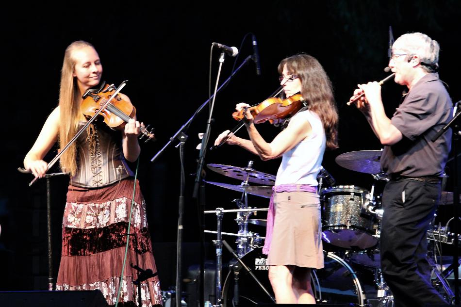 Traditional Irish folk group Ciana on the Minnesota Street Stage Saturday night.