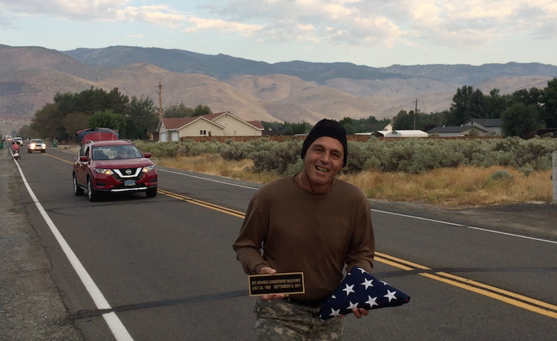 Ken Curtzwiler ran in memory of his daughter Sgt. 1st Class Miranda McElhiney.
