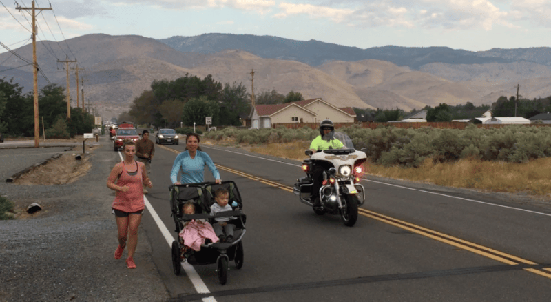 Around two dozen participated in Wednesday's memorial walk and run.