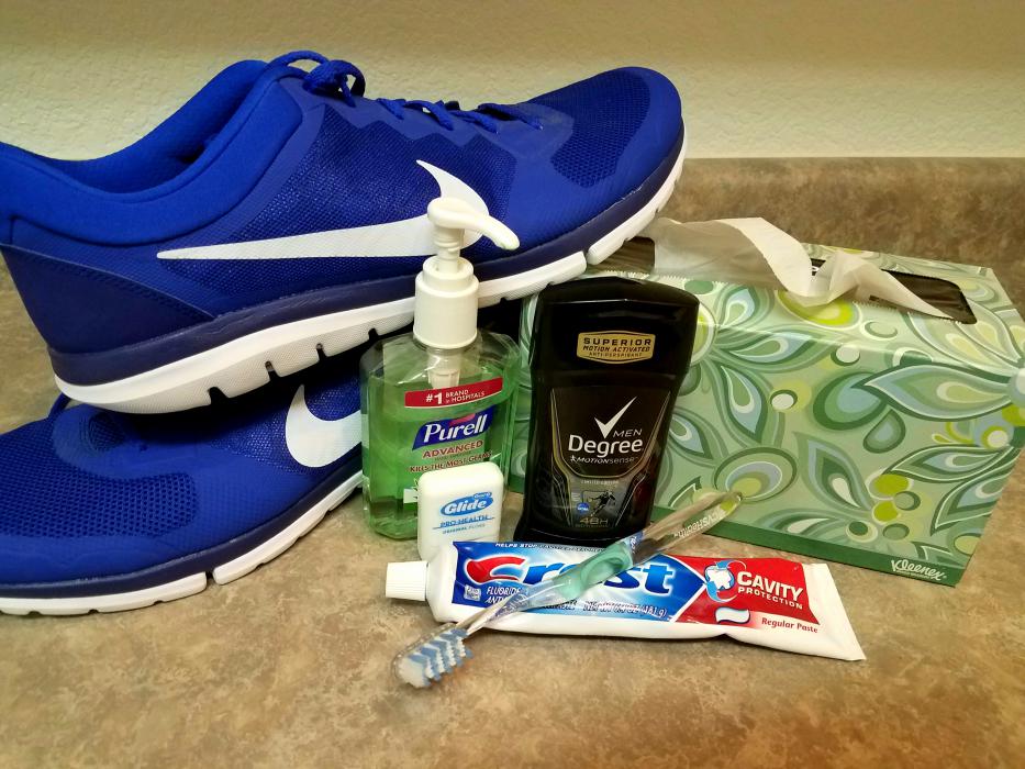 Shoes and hygiene products.