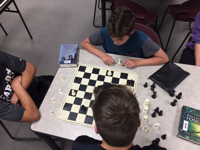 Gamers unplugged in the CHS Library.