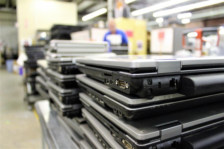 Photos by Brett Fisher. Desktop and laptop computers from ComputerCorps start at $95.