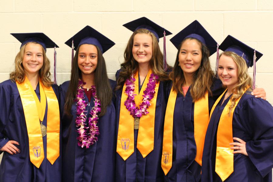 (L to R): Clare Davison, Sydney Alpers, Elaina Marchegger, Jee Benton, Claire Cochran (Courtesy of Sean Davison)