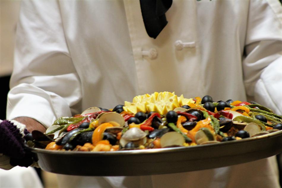 Photos by Brett Fisher. Finished Paella at the Bleu Cafe Saturday.