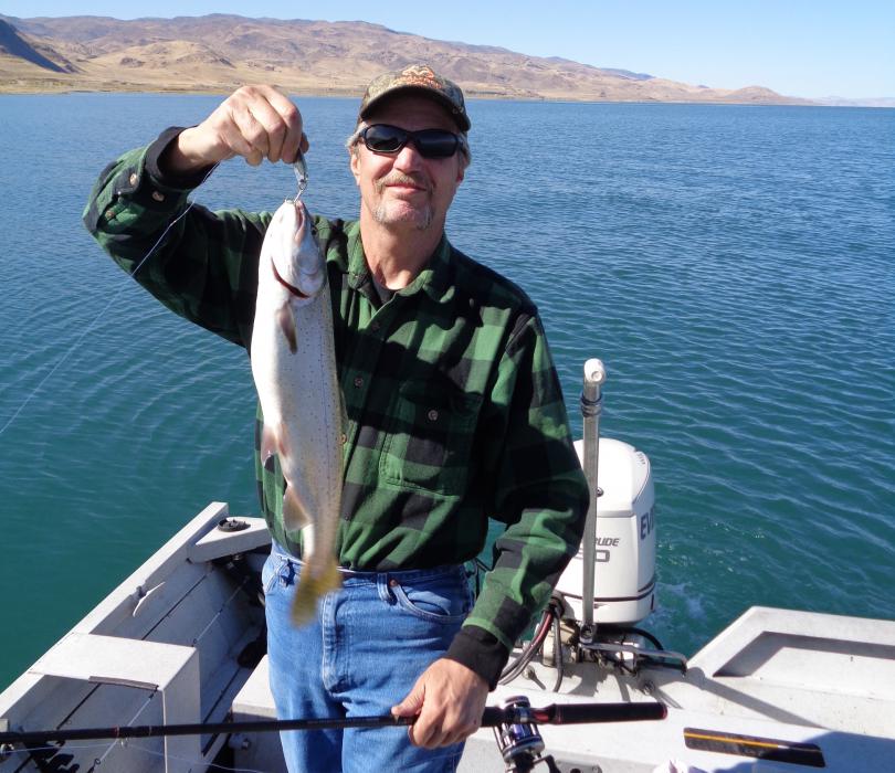 Doug 'Mac the Naw' Busey with a nice catch at Pyramid Lake.