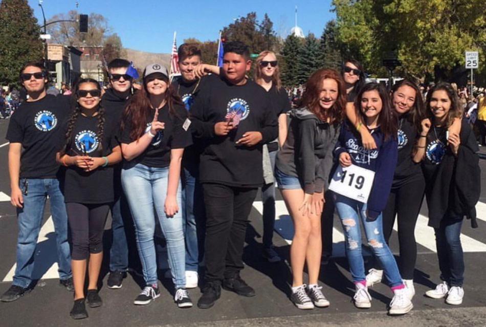 Members of the Carson High School One Up Club.