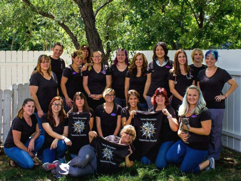 The staff at Lone Mountain Veterinary Hospital.