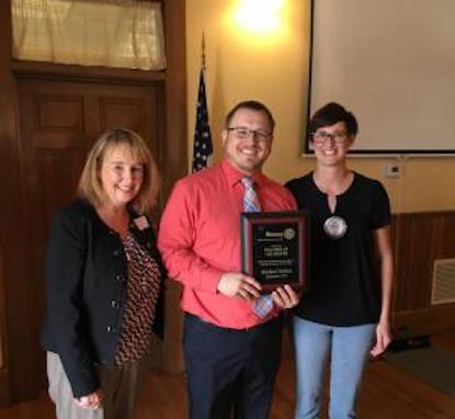 L to R: SLHS Principal Dr. Tami Seddon, Michael Nelson, and CC Rotary President Katie Leao