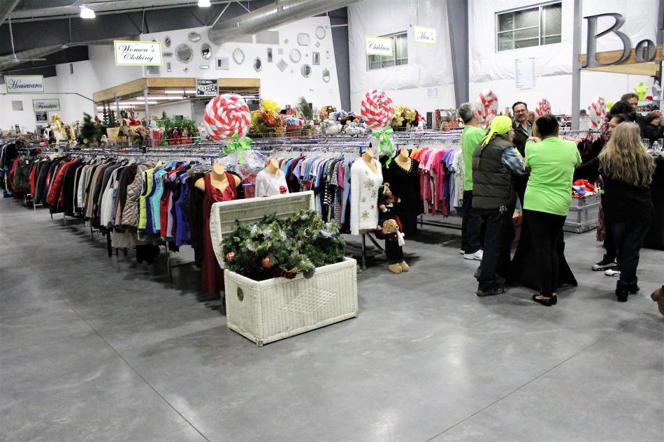 Spacious interior of the all-new Classy Seconds Thrift Store.