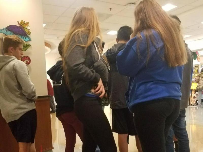 Friends of the injured teens meet in a waiting room at Renown Medical Center in Reno. Photo by Crystal Pacheco