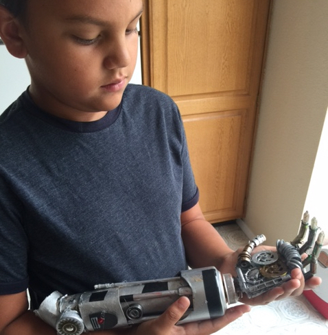 K-5 category, 4th grader at Mark Twain Elem. Chase Boholst took third place honors for his submission, Scrap Metal Arm.