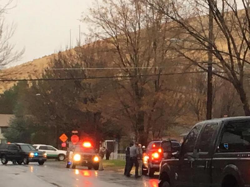 Pursuit and standoff ends safely with 2 in custody. Photo by Kirk Caraway