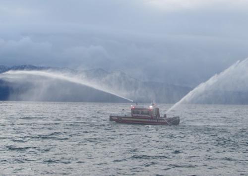 Described as a 'floating fire hydrant' the new boat gives the agency another piece of equipment to fight fires.