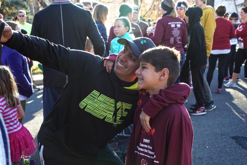Carson City Sheriff's Office Sgt. Daniel Gonzales takes time out for a family selfie.