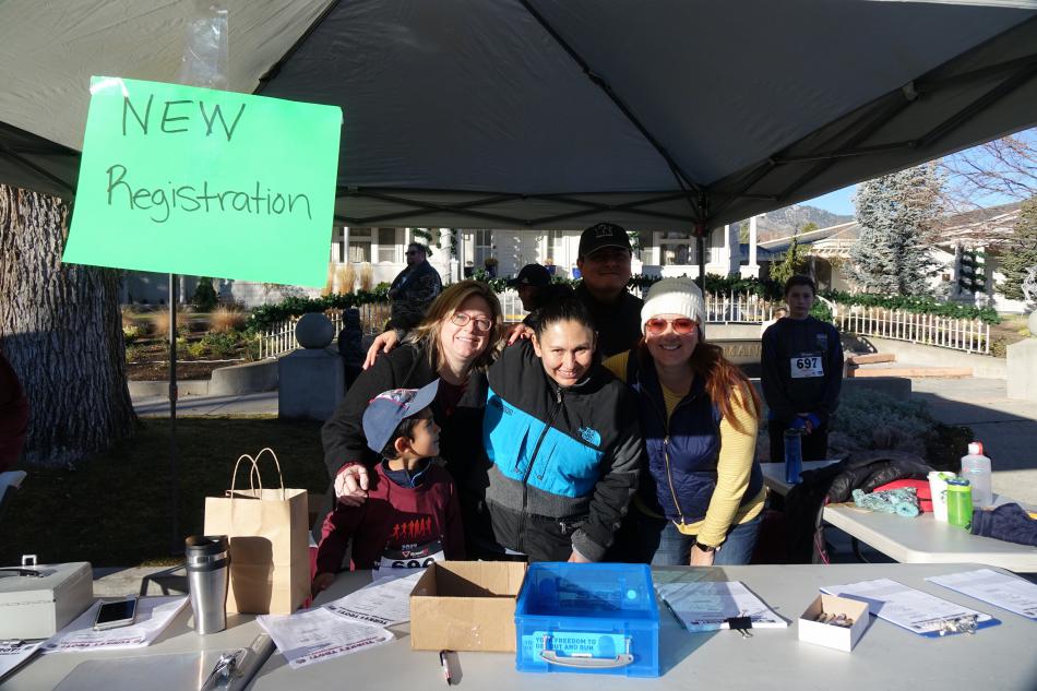 Registration this morning in front of the Governor's Mansion in Carson City.