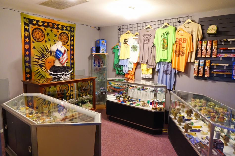 One of many merchandise rooms at Deja Vu Again and Distracted