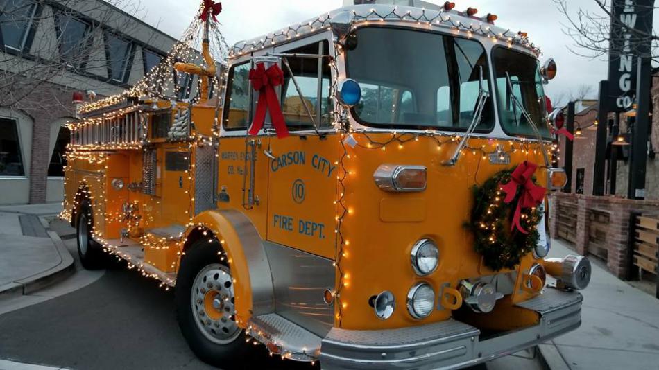Decorated fire trucks were on hand as part of Saturday's Holiday with a Hero fundraiser. Photo by CC Fire Department