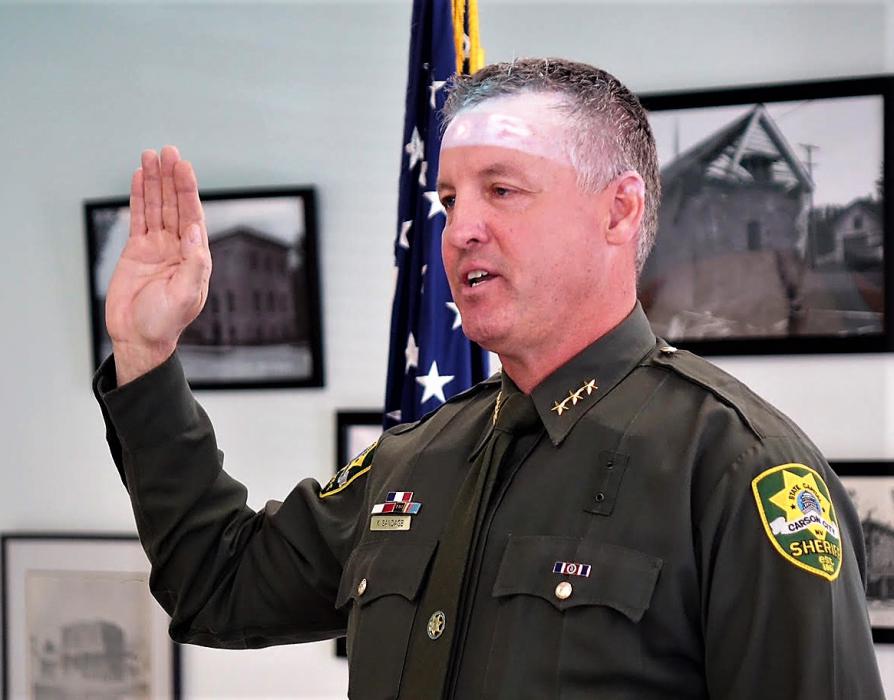 CCSO Undersheriff Ken Sandage takes the oath.