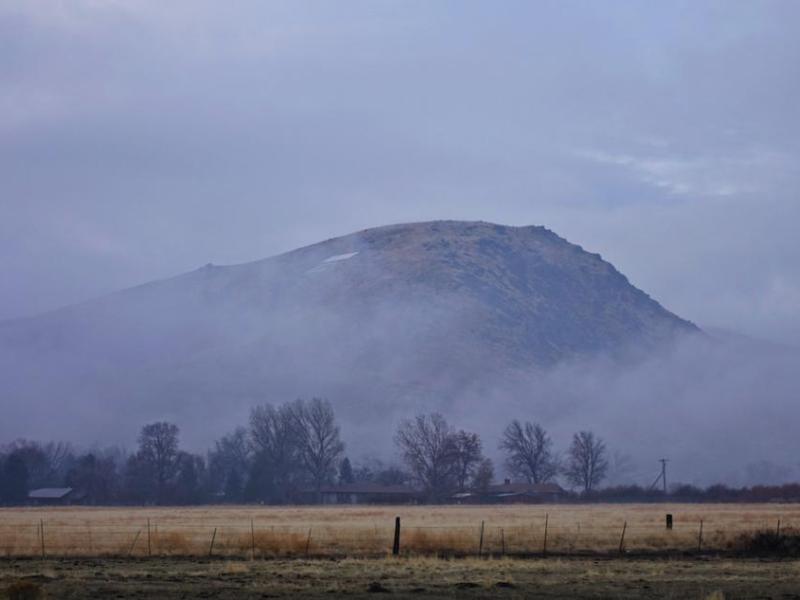 A layer of fog Tuesday morning over C-Hill. Photo by Jim Gustafson