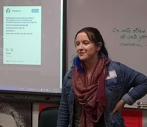 CHS guest speaker and freelance writer and photographer Krysta Scripter.