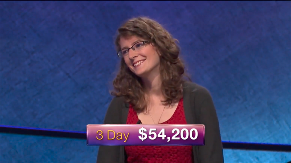 Rachel Lindgren after winning 'Jeopardy,' now a three-day Champion