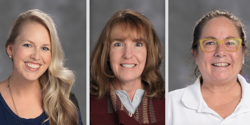 L to R Lacey Carey, Nicole Medeiros, and Pamela Shank