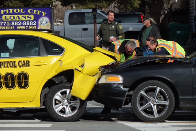 Two suffered non-life threatening injuries in the crash. Photo by Jim Gustafson