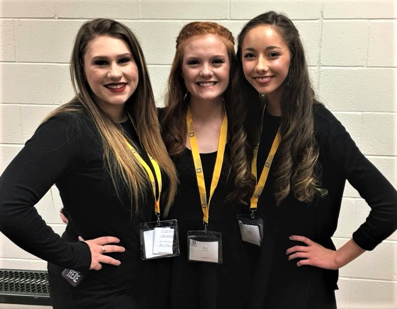 Photo by Jodi Swirczek. CHS Theatre Arts students Delany Lauderbaugh, Alexa Haight, Cassia Giustra.