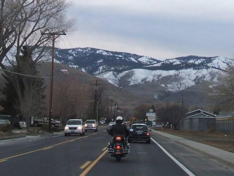 A CCSO motor patrol deputy on Fifth Street in this file photo by Scott McDaniel.