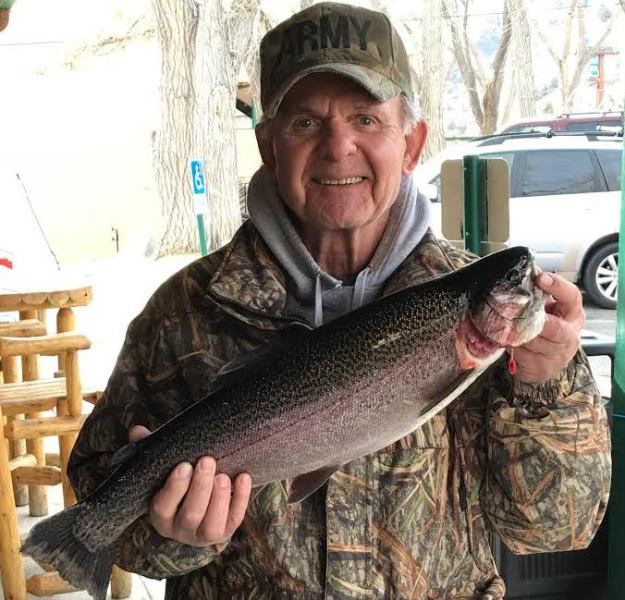Ed Zile caught this 6.5 pound, 23-inch rainbow at Topaz Lake.