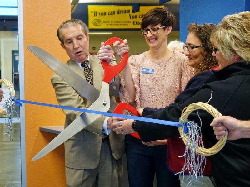 Mayor Bob Crowell, left, and Boys and Girls Club Exec. Director Katie Leao Photos: Jim Gustafson